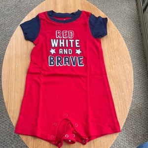 Like New 4th of July Way To Celebrate Patriotic Romper Size 18M